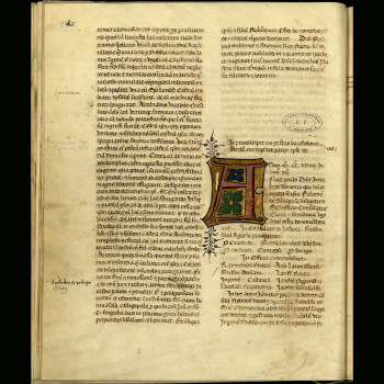 Capolettera a foglia d’oro, (1225-1249)
c. 87v.